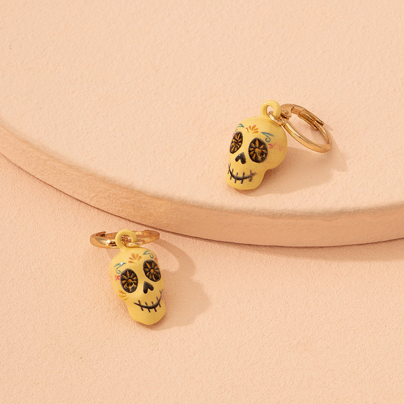 Pendientes De Aleación De Calavera De Dibujos Animados al por mayor